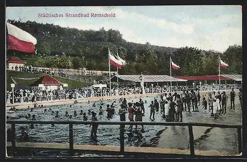 AK Remscheid, Blick ins Städtische Strandbad