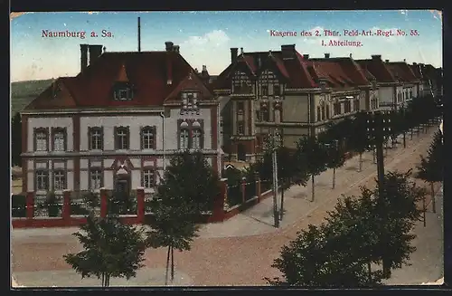 AK Naumburg a. Saale, Kaserne des 2. Thür. Feld-Art.-Regt.- Nr. 55