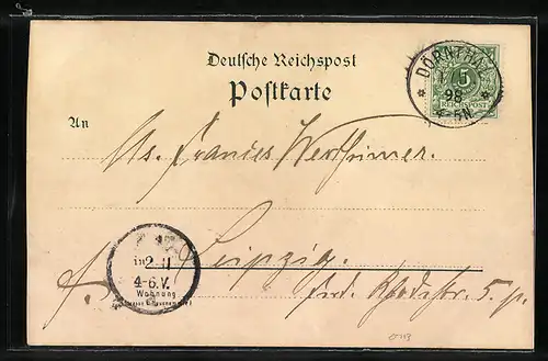 Lithographie Dörnthal, Gasthof zum Ritterschloss