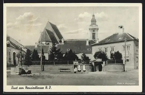 AK Rust am Neusiedlersee, Teilansicht mit Kirche