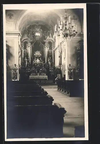 AK Maria Enzersdorf, Inneres der Kirche