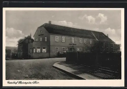 AK Hainspitz /Thür., Gasthof Hainspitz, Bes. E. Baum