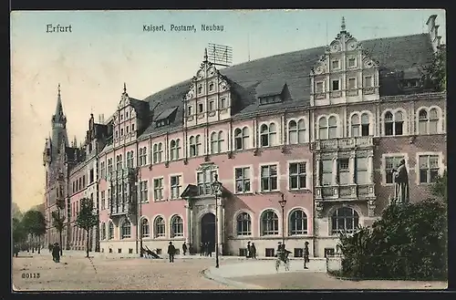 AK Erfurt, Neubau kaiserl. Postamt