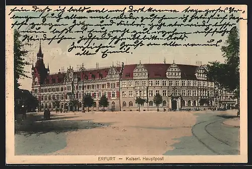 AK Erfurt, Kaiserl. Hauptpost
