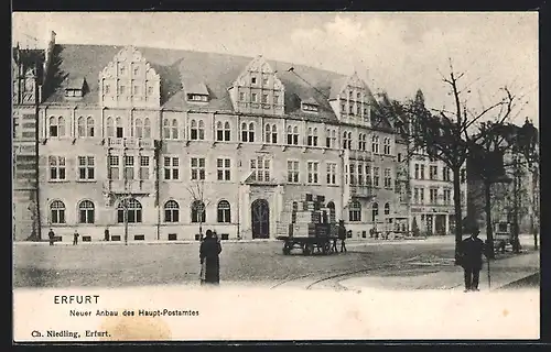 AK Erfurt, Neuer Anbau des Haupt-Postamtes