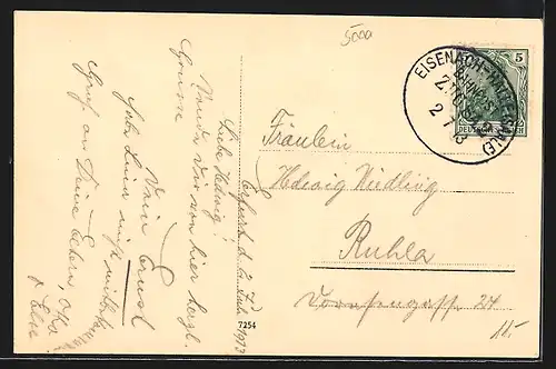 AK Erfurt, Kaiserliches Haupt-Postamt
