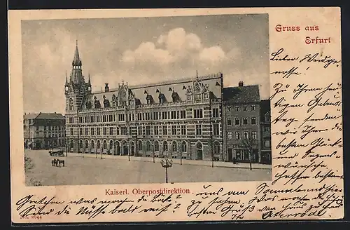 AK Erfurt, Kaiserl. Oberpostdirektion
