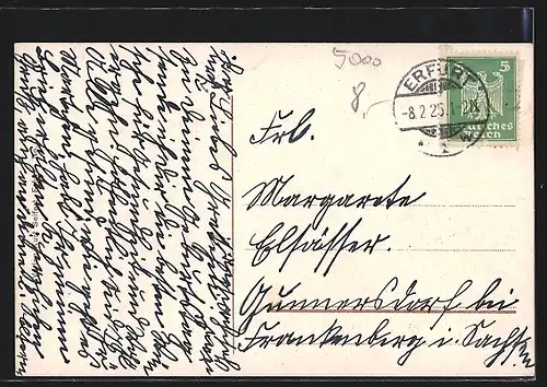 AK Erfurt, Strasse Am Anger mit Monumentalbrunnen