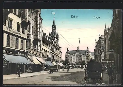 AK Erfurt, Anger, Geschäfts- und Häuserfassaden, Conditorei