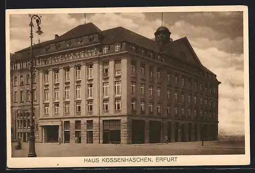 AK Erfurt, Haus Kossenhaschen von der Strasse aus