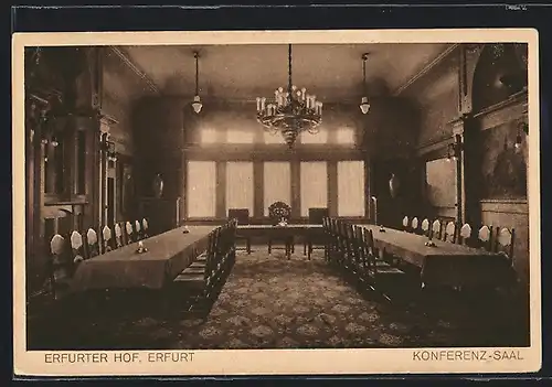 AK Erfurt, Hotel Erfurter Hof, Konferenz-Saal, Innenansicht