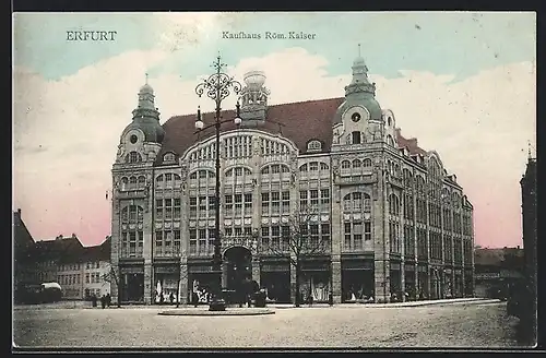 AK Erfurt, Kaufhaus Röm. Kaiser, Gesamtansicht