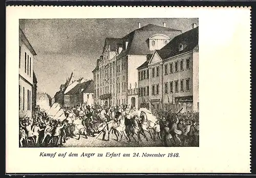 AK Erfurt, Kampf auf dem Anger am 24. November 1848