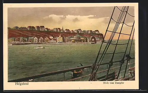 AK Helgoland, Blick vom Dampfer