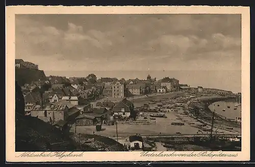 AK Helgoland, Unterland von der Südspitze aus