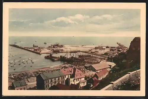 AK Cuxhaven, Blick auf die Hafenanlagen