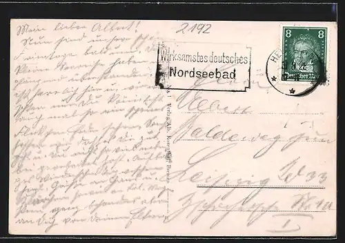 AK Helgoland, Inselpanorama, Wappen