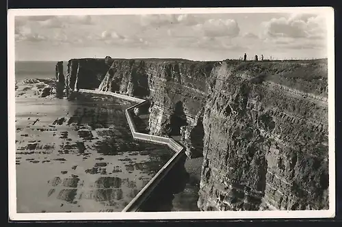 AK Helgoland, Die Westküste bei Ebbe