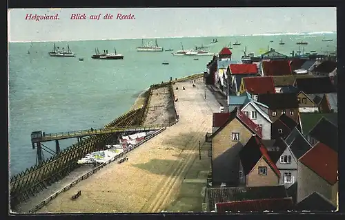 AK Helgoland, Blick auf die Reede