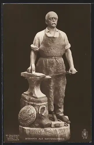 AK Statue Otto von Bismarck als Waffenschmied