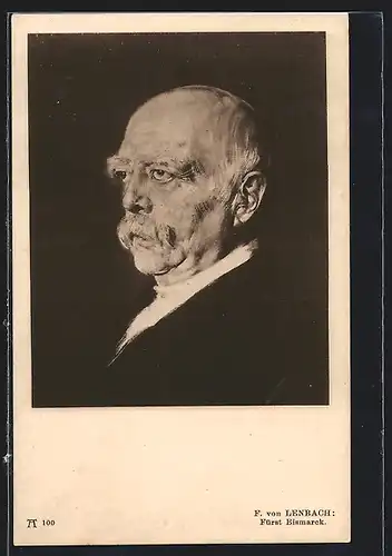 Künstler-AK Fürst Otto von Bismarck im Seitenprofil