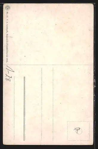 Künstler-AK Porträt Fürst Otto von Bismarck als alter Mann