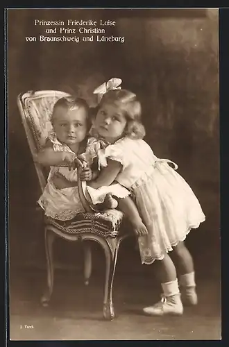 AK Prinzessin Friederike und Prinz Christian von Braunschweig und Lüneburg