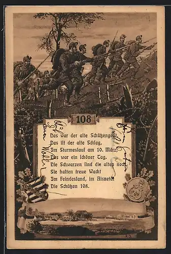 AK Schützen-Regiment No. 108, Sturmangriff