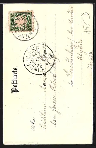 Lithographie München, Partie am Maximilianeum