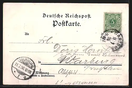 Lithographie Wartburg, Restauration F. Wieprecht