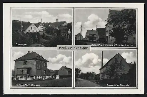 AK Schelditz, Gasthof und Ziegelei, Handlung von M. Aschenbrenner