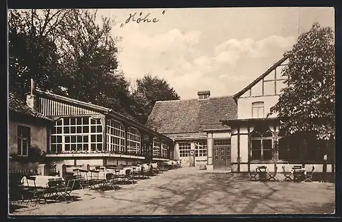 AK Hameln, Blick auf Waldrestaurant zur Höhe, Bes. K. Rischmüller