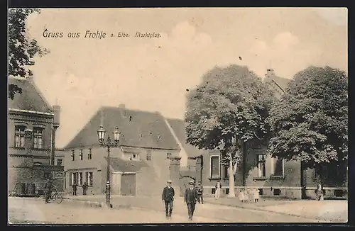 AK Frohse / Elbe, Marktplatz