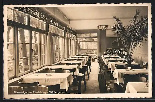 AK Rendsburg, Conventgarten, Wintergarten-Restaurant