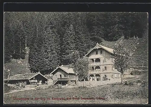 AK Hinterriss, Gasthaus Wurzenhütte in der Eng