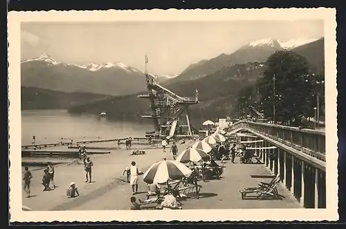 AK Millstatt am Millstättersee, Partie am Badestrand