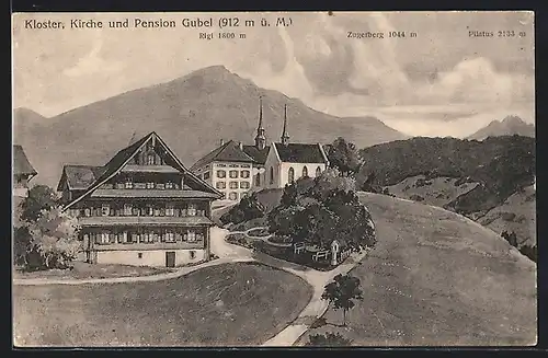 AK Menzingen, Gubel, Kloster, Kirche und Pension
