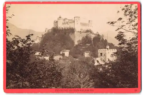 Fotografie Würthle & Spinnhirn, Salzburg, Ansicht Salzburg, Blick nach der Festung Hohen-Salzburg