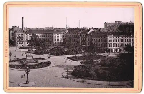Fotografie Römmler & Jonas, Dresden, Ansicht Hannover, Blick über den Ernst Augsut-Platz mit Reiterdenkmal
