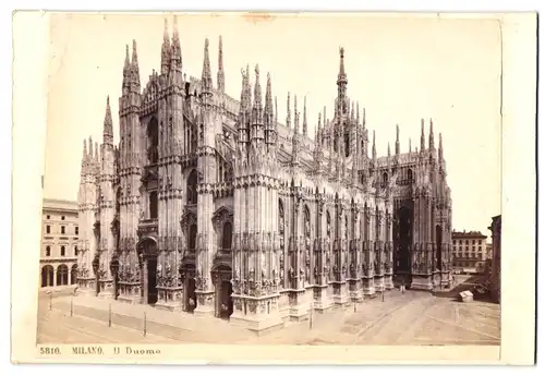 Fotografie unbekannter Fotograf, Ansicht Milano, Il Duomo, der Mailänder Dom