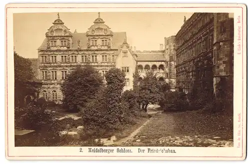 Fotografie E. Linde, Berlin, Ansicht Heidelberg, Blick auf den Friedrichsbau des Heidelberger Schlosses