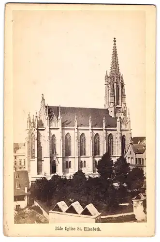 Fotografie unbekannter Fotograf, Ansicht Basel, Bale Eglise St. Elisabeth