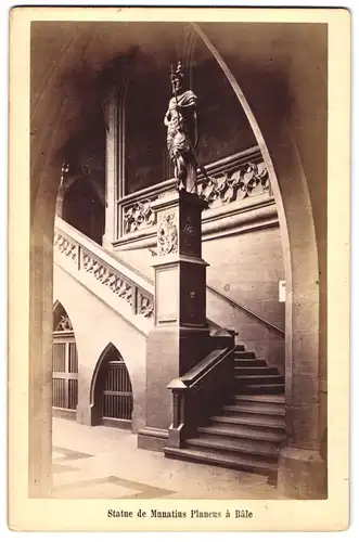 Fotografie unbekannter Fotograf, Ansicht Basel, Statue de Munatius Plancus