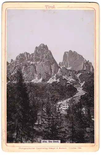 Fotografie Stengel & Markert, Dresden, Ansicht Cortina d’Ampezzo, Tre Croci mit Alpen