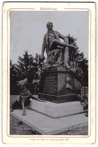 Fotografie Zedler & Vogel, Darmstadt, Ansicht Rudelsburg, das Bismarckdenkmal
