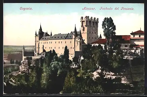 AK Segovia, Alcazar, Fachada del Poniente