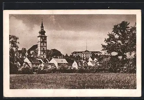 AK Mimon, Blick von den Feldern auf die Kirche