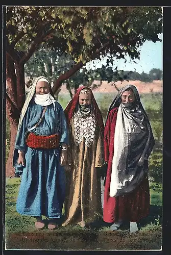 AK Drei Russinnen in Tracht mit Kopftüchern