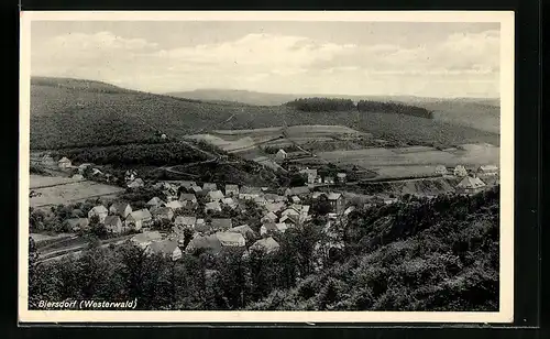 AK Biersdorf /Westerwald, Ortsansicht mit Landschaft