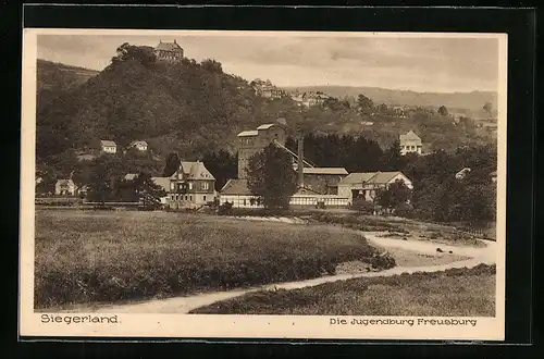 AK Freusburg / Siegerland, Erzfördermine Grube Wilhelmine, Jugendburg